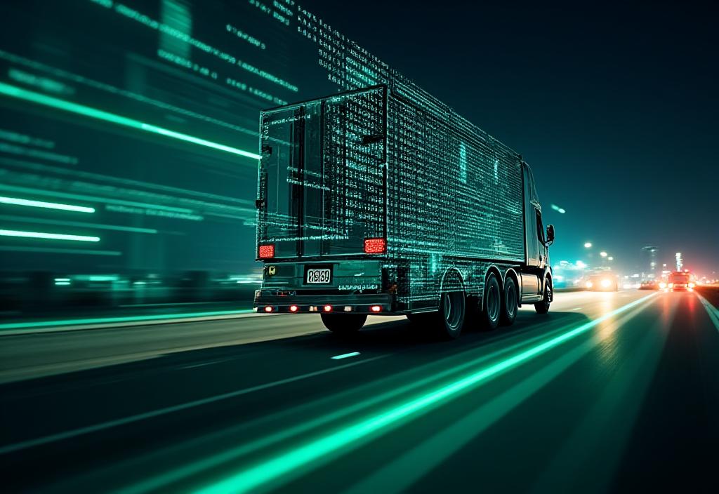 Secure logistics data management visual