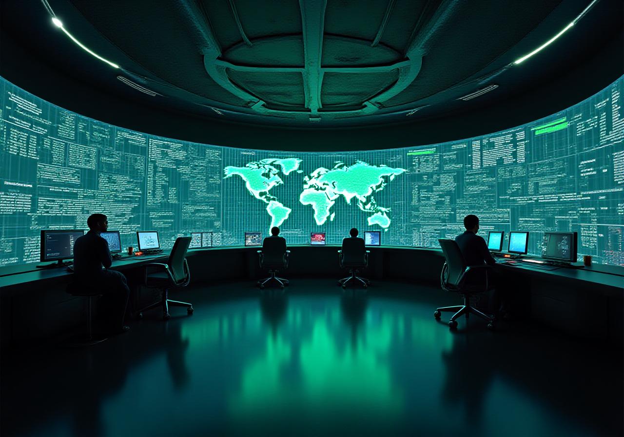 Modern logistics hub with advanced supply chain orchestration