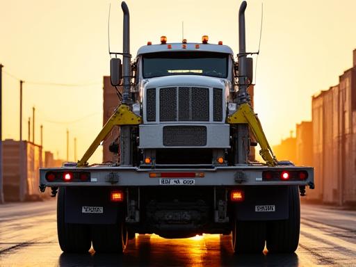Heavy duty flatbed truck